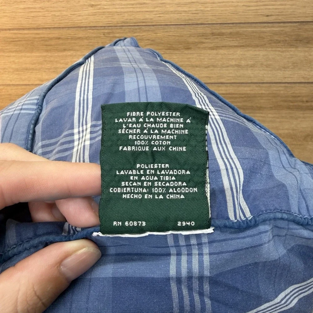 Ralph Lauren Polo PRL Tartan Plaid Pillow Wedge Bolster 20